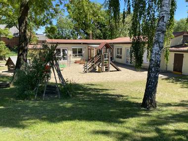 Der Spielplatz der Kita Inselspatzen
